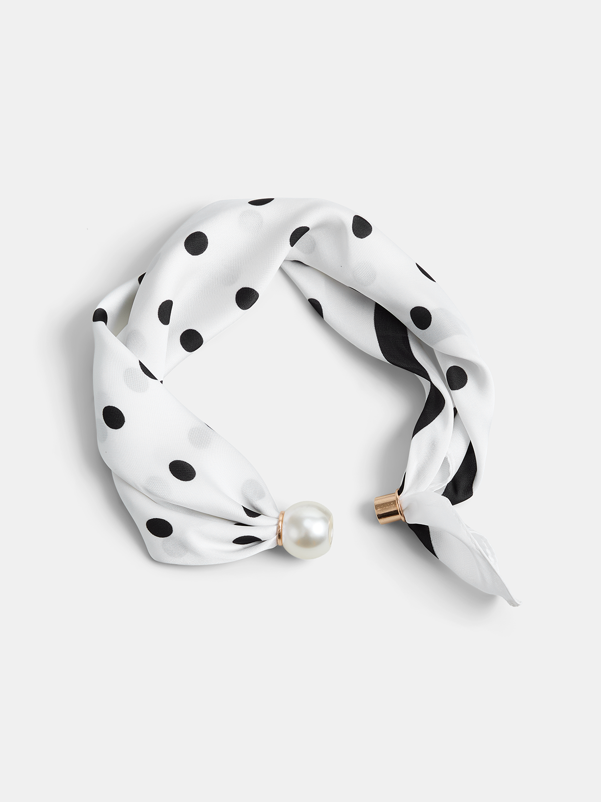 Polka Dot Pearl Magnetic Closure Scarf
