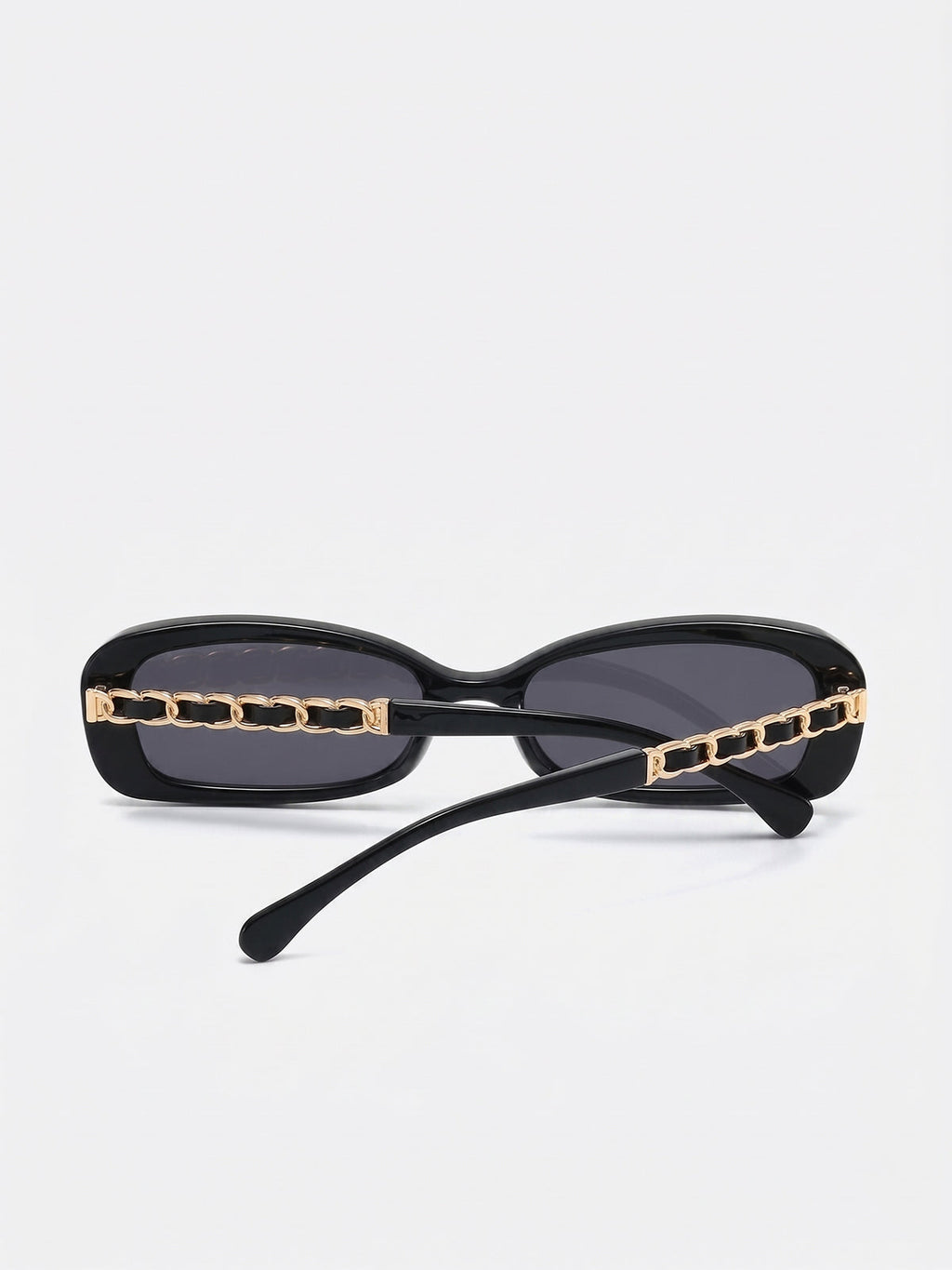 Chain Decor Rectangular Sunglasses