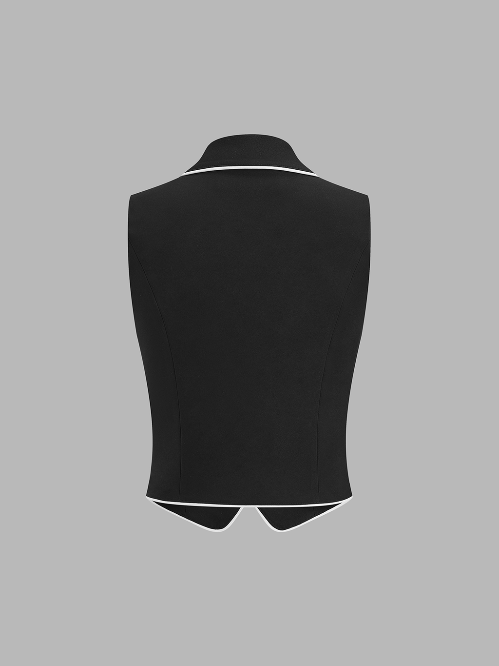 Contrast Piping Blazer Vest & Pants Set