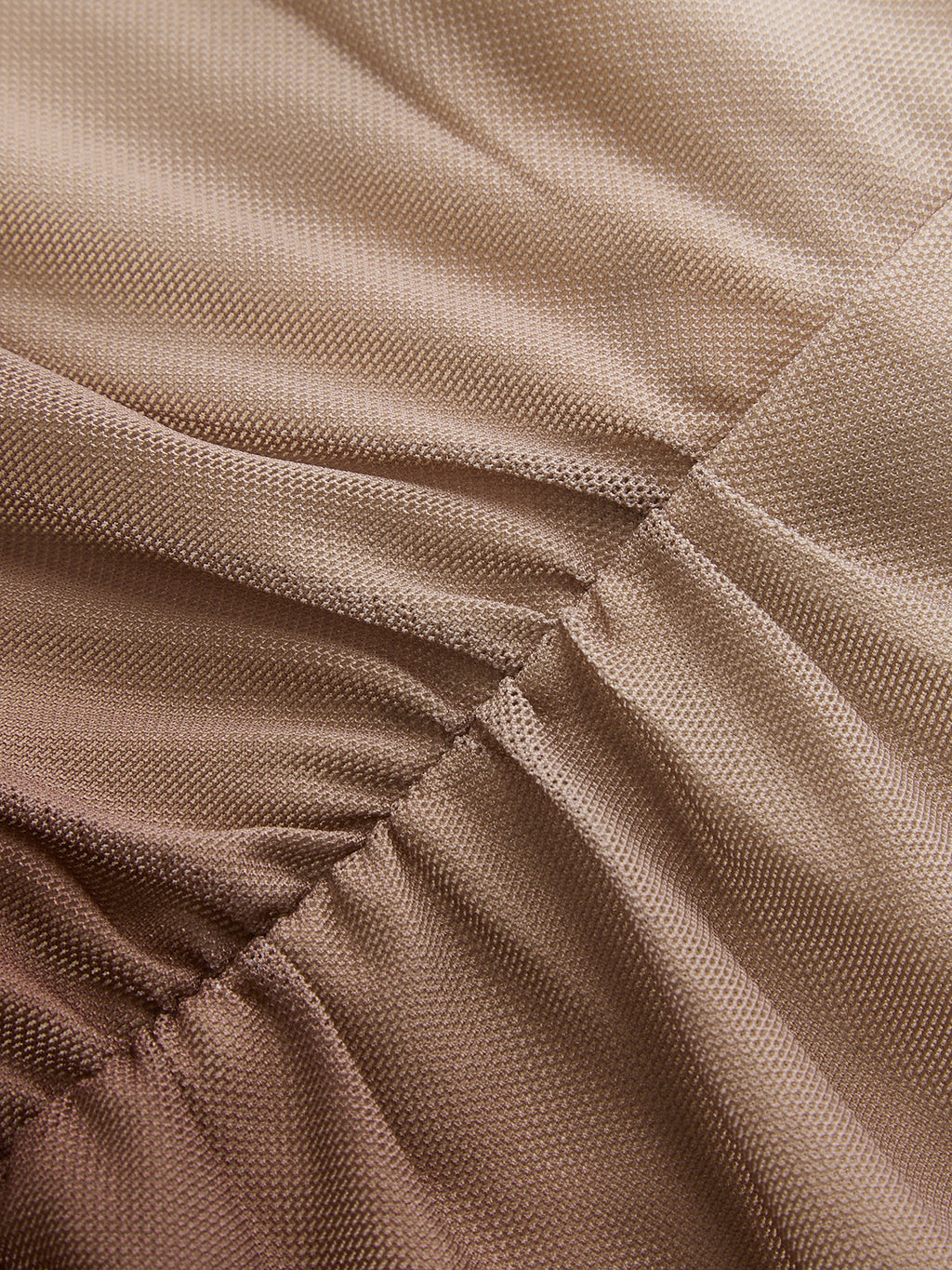 Gradient Mesh Off-Shoulder Ruched Top