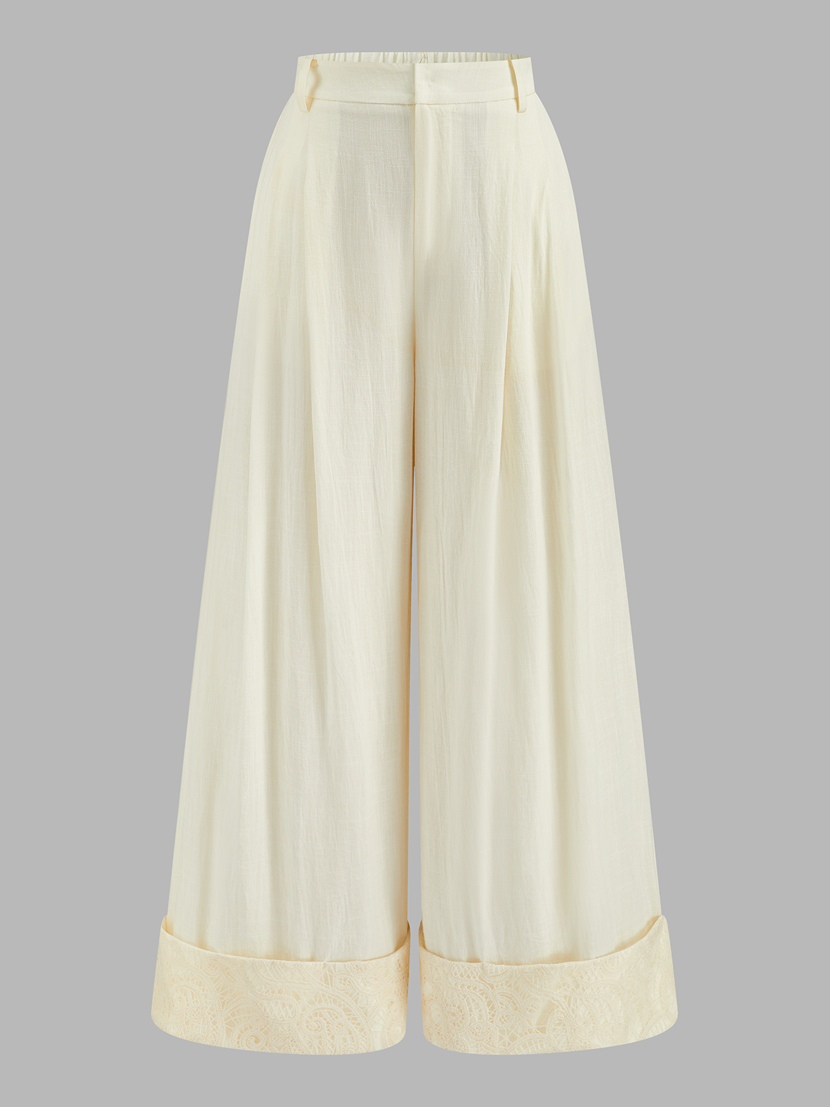 Guipure Lace Vest & Roll Cuff Pants Set