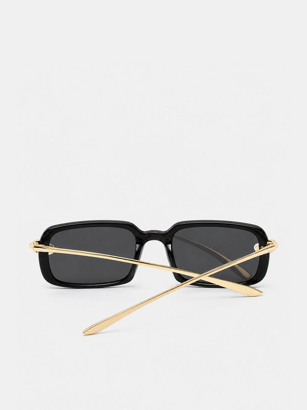 Metal Twist Detail Rectangular Frame Sunglasses