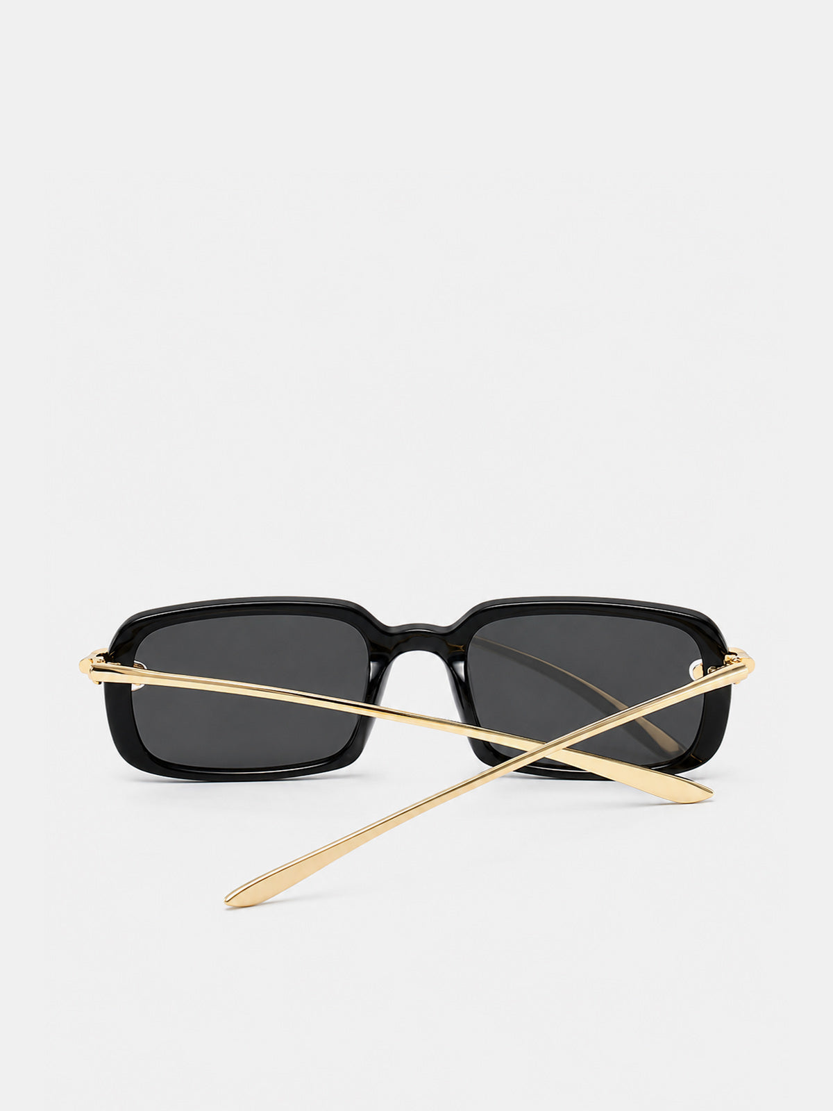 Metal Twist Detail Rectangular Frame Sunglasses