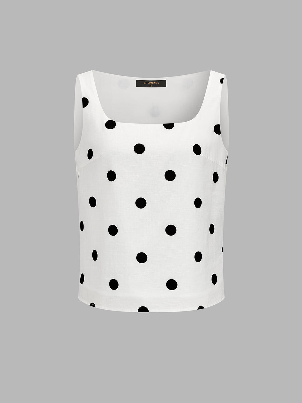 Square Neck Polka Dot Top & Mini Skirt Set