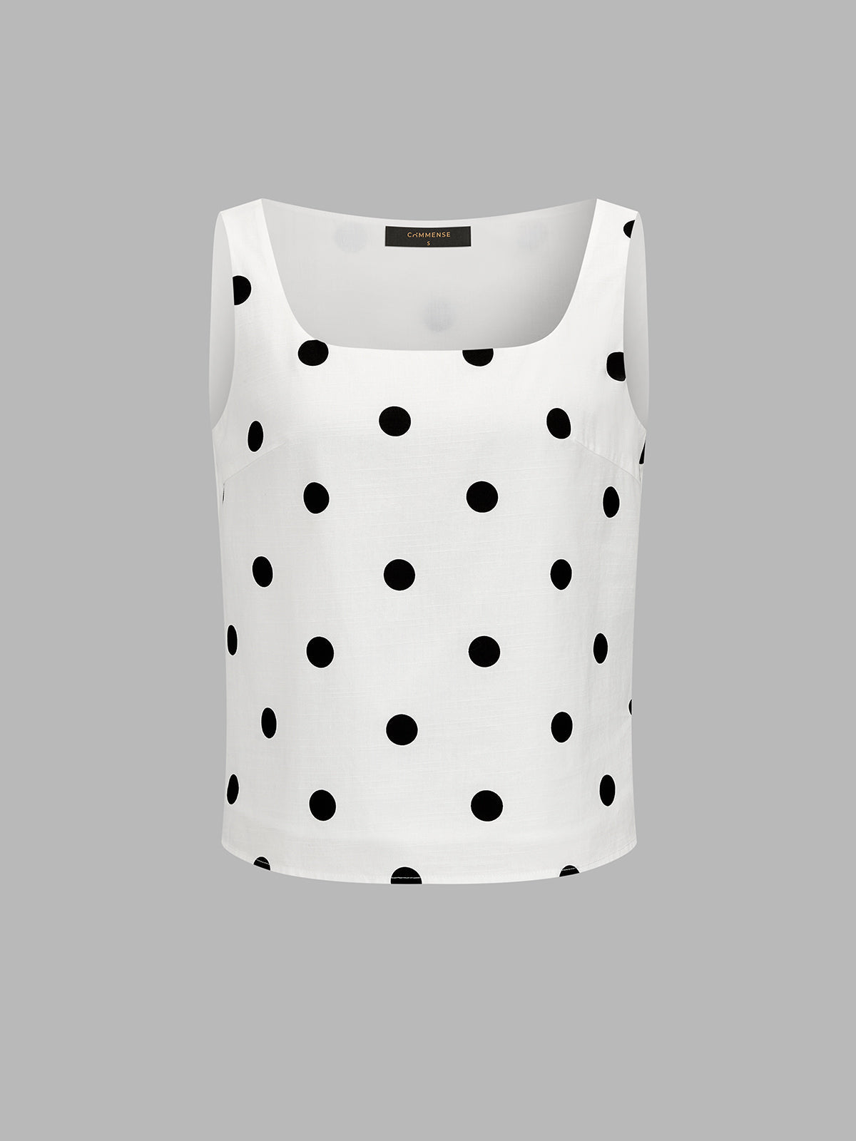 Square Neck Polka Dot Top & Mini Skirt Set