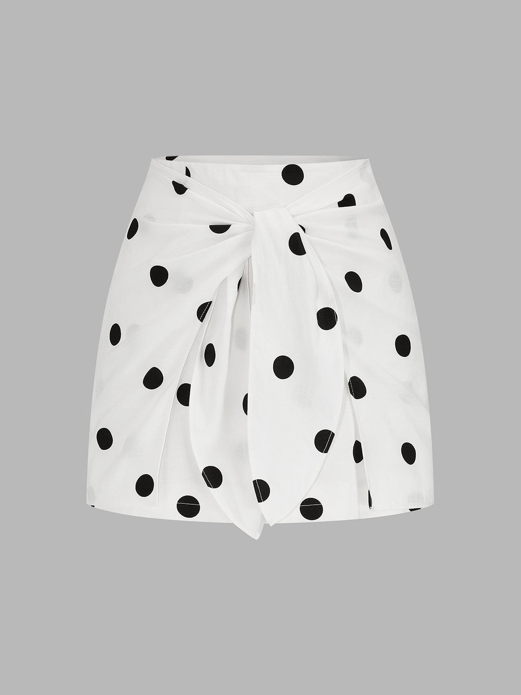 Square Neck Polka Dot Top & Mini Skirt Set