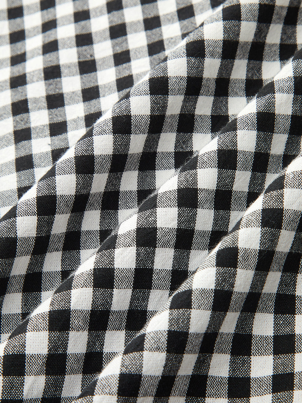Gingham Deep V Halter Cotton Midi Dress