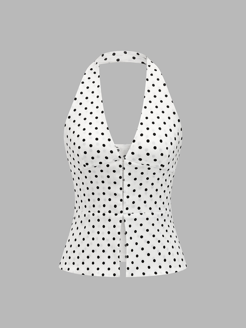 Polka Dot Halter Top & Flare Pants Set