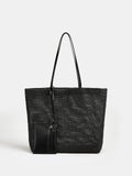 Woven Openwork Tote Bag