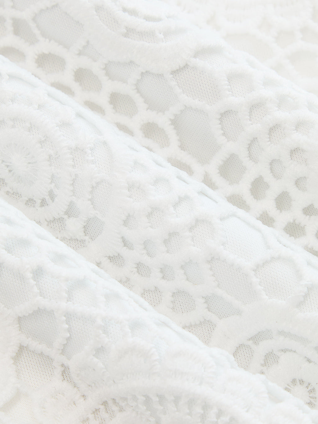 Bow-Back Guipure Lace Sleeveless Top