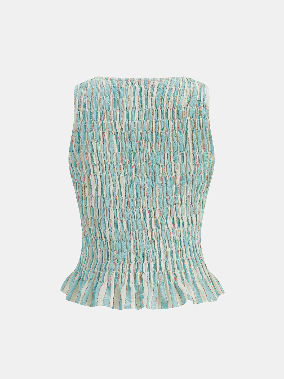 Striped Smocked Two Piece Pants Set