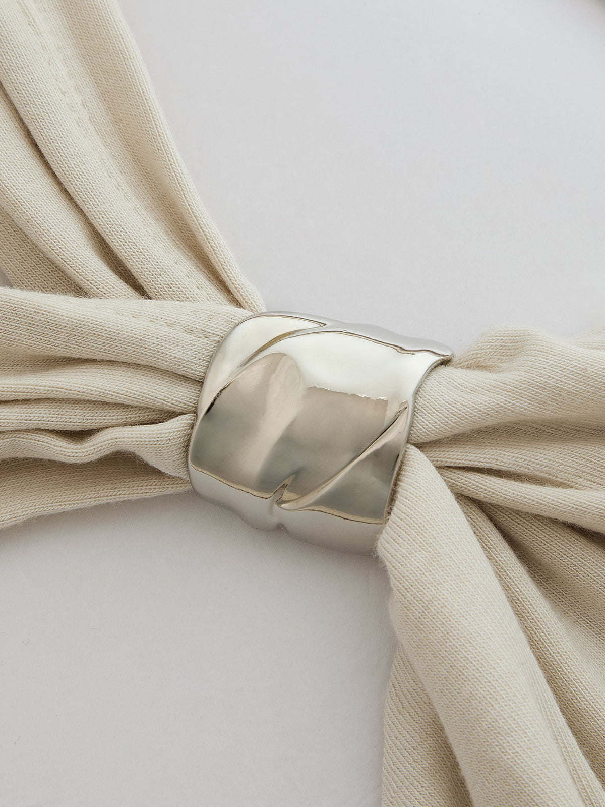 Metal Detail Twist Fitted Tank Top