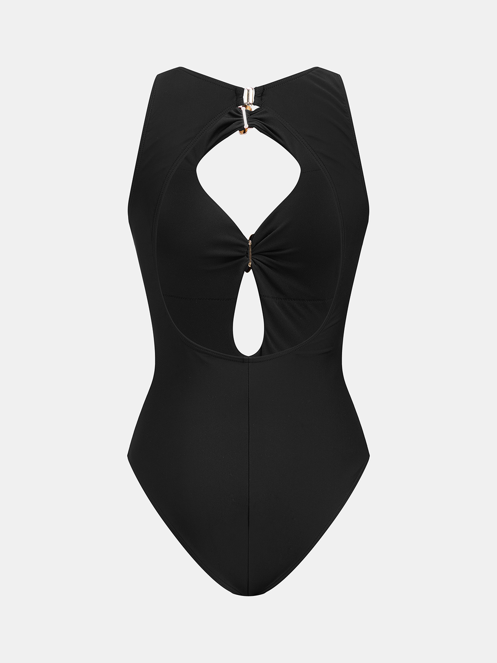 Cutout Metal Accent One Piece Swimsuit