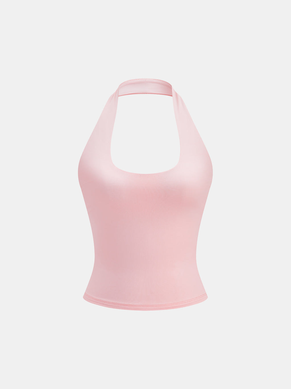 Back Twist Cutout Halter Tank Top