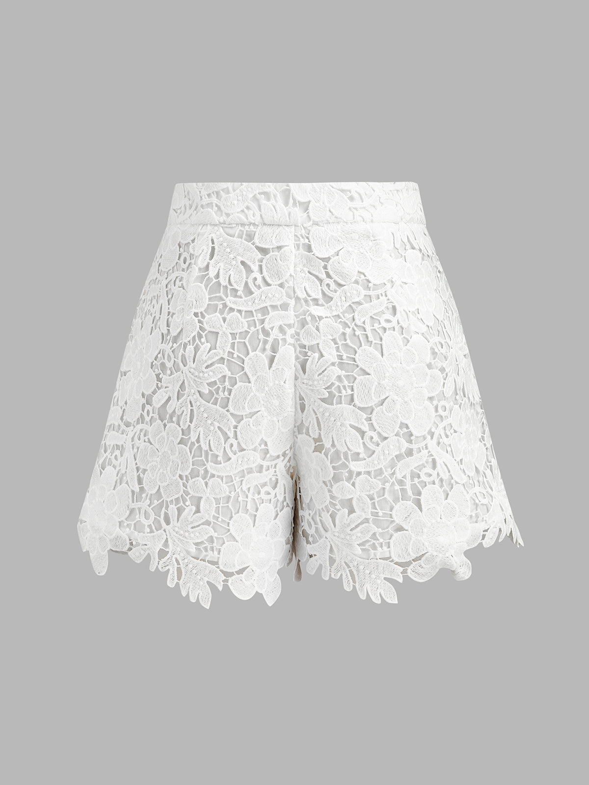 Guipure Lace Short Sleeve Shirt & Shorts Set