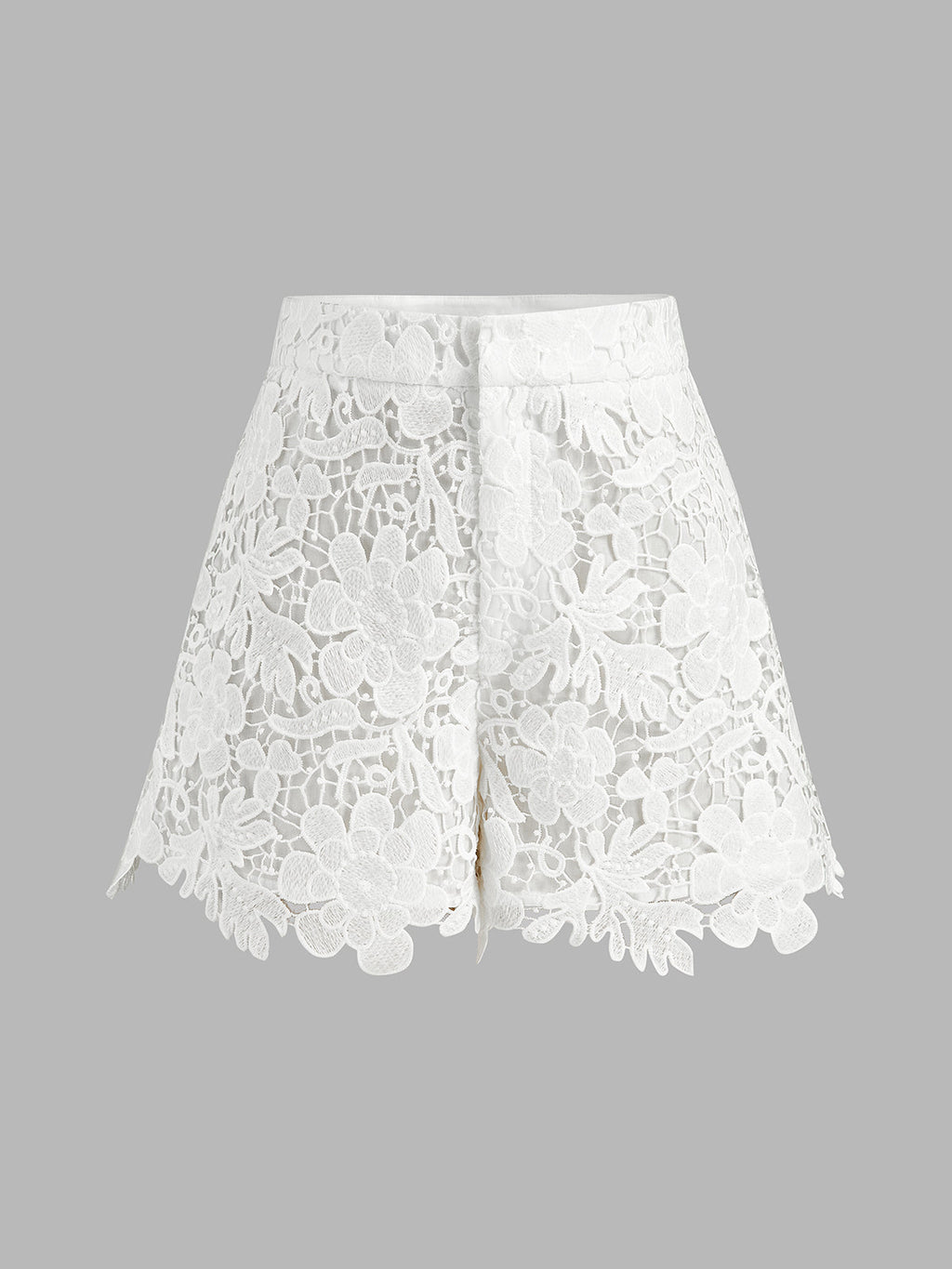 Guipure Lace Short Sleeve Shirt & Shorts Set
