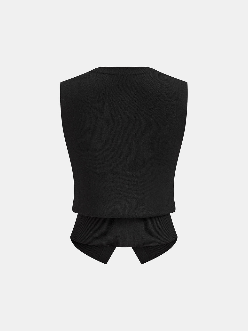 Contrast Stitch Knotted Knit Vest