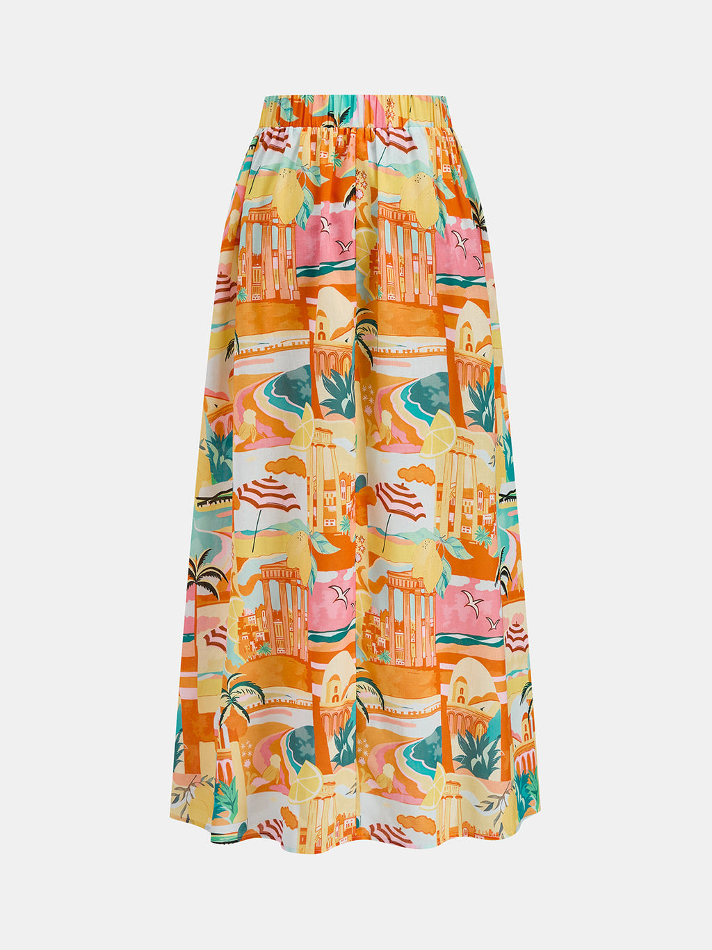 Printed Vacation Two Piece Skirt Set