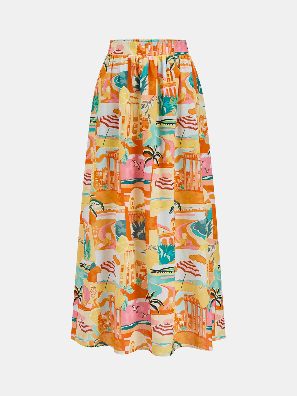 Printed Vacation Two Piece Skirt Set