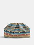 Colorful Striped Woven Rivet Clutch Handbag