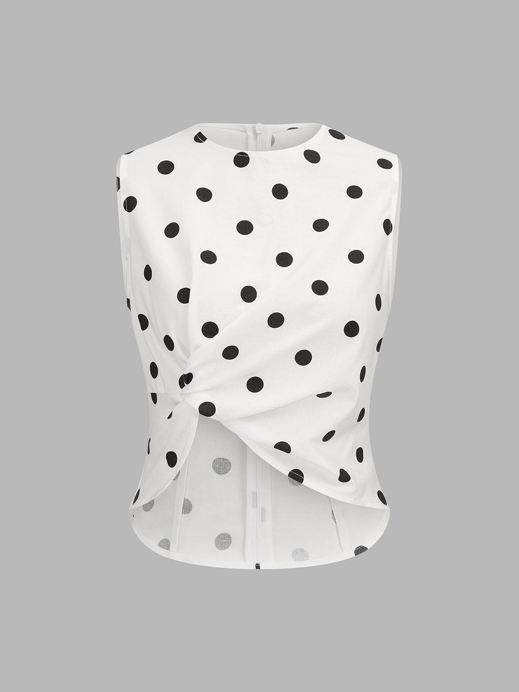 Polka Dot Twist Top & Belted Pants Set