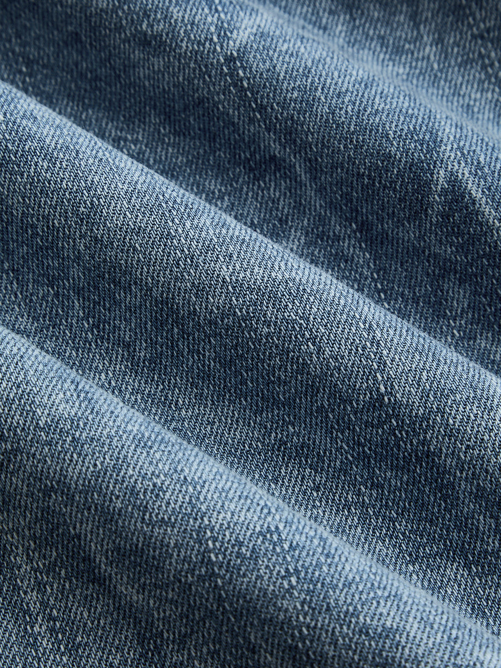 Denim Tie-Neck Midi Dress