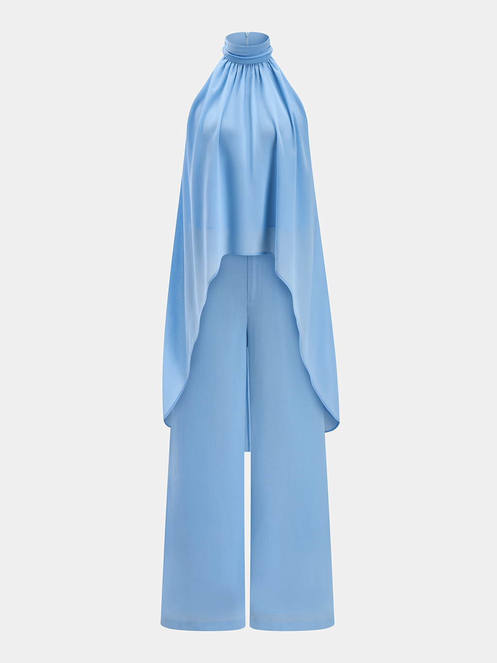 Flowy Chiffon Sleeveless Top & Pants Set