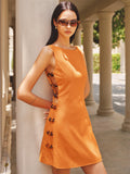 Amber Bead Side Cutout Mini Dress