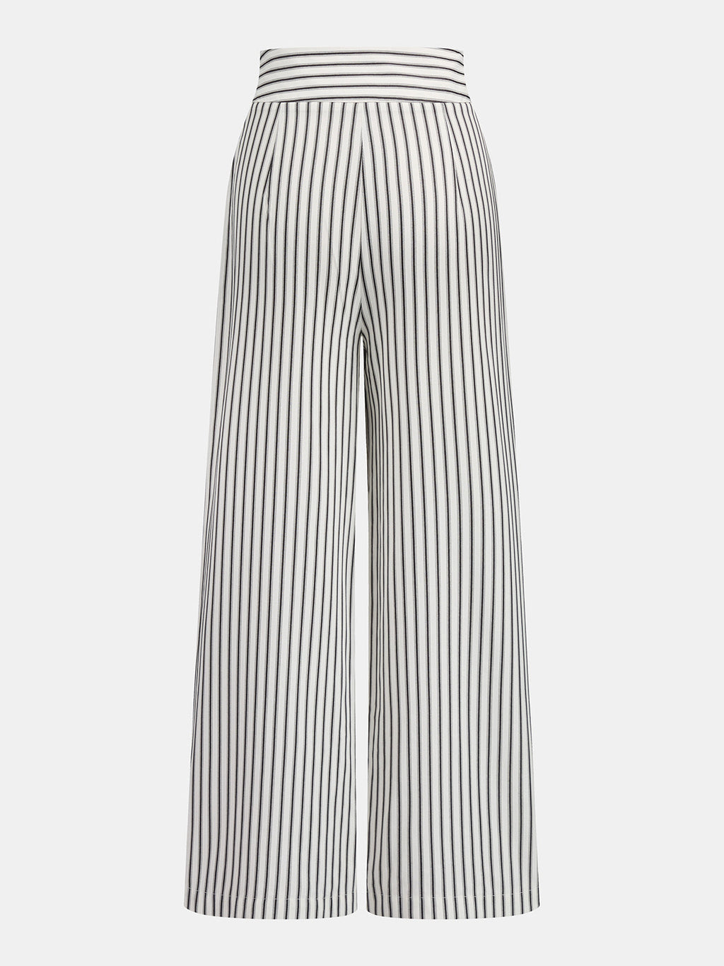 Lace Trim Striped Peplum Top & Pants Set