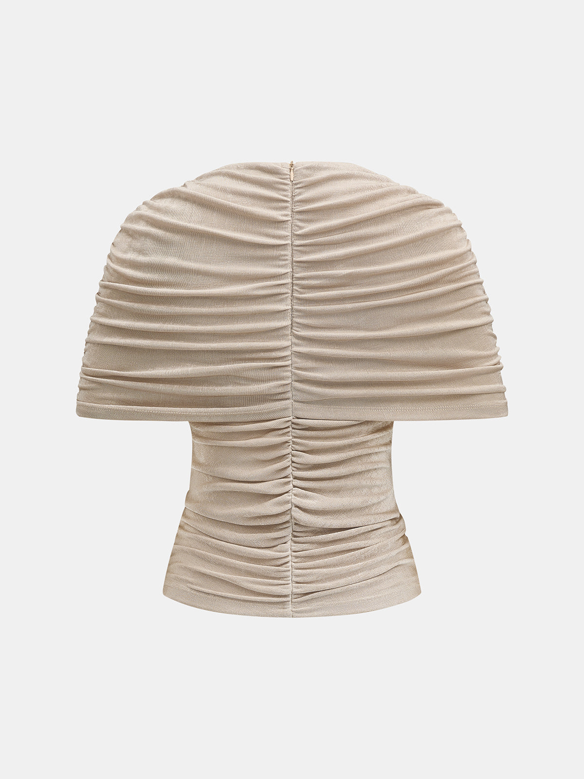 Draped Cape Ruched Slim Top
