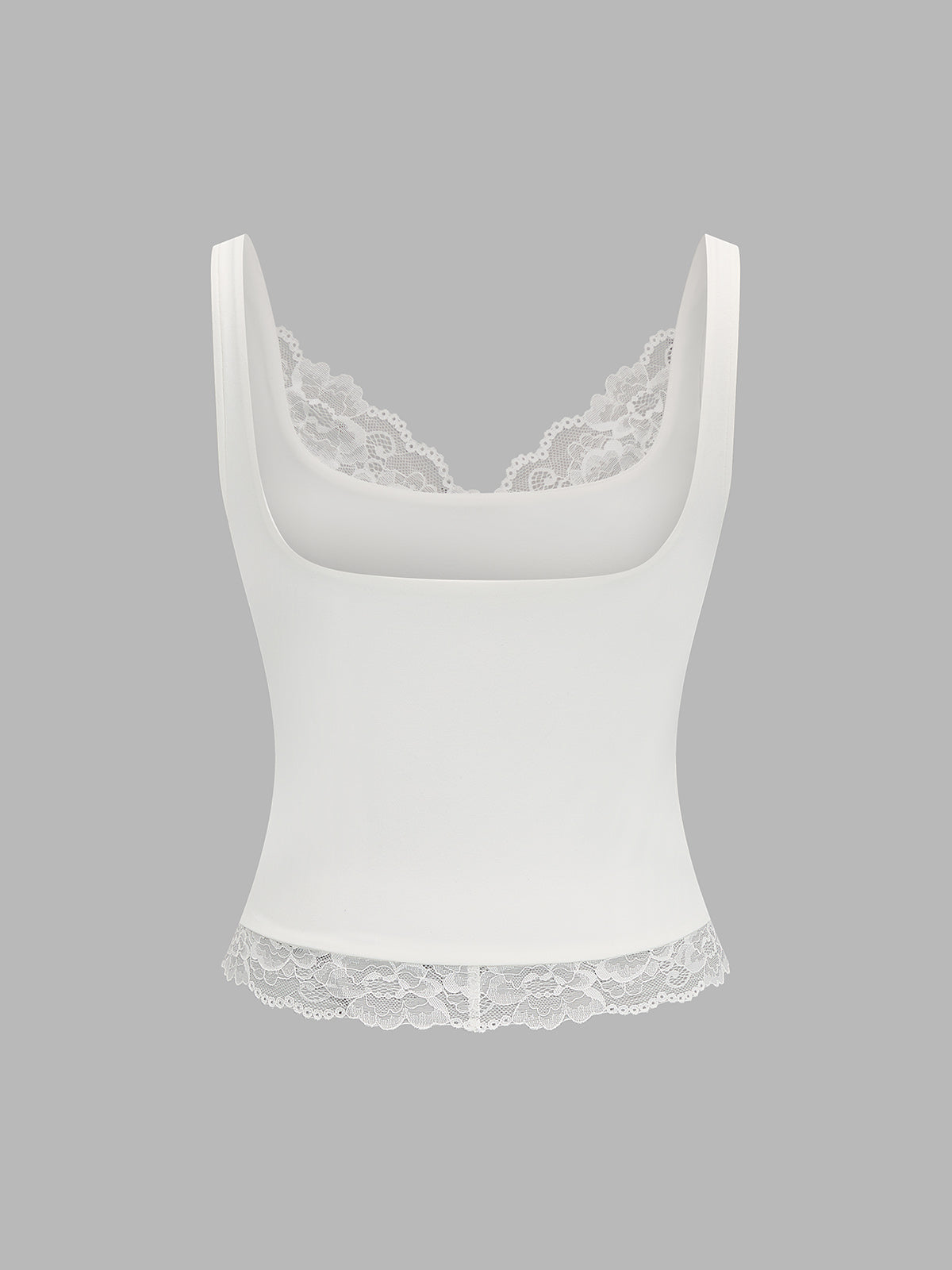 Lace Trim Fitted Cami Top