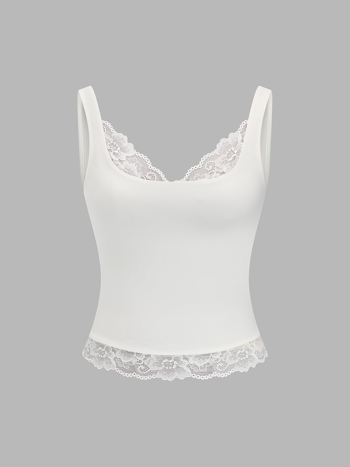Lace Trim Fitted Cami Top