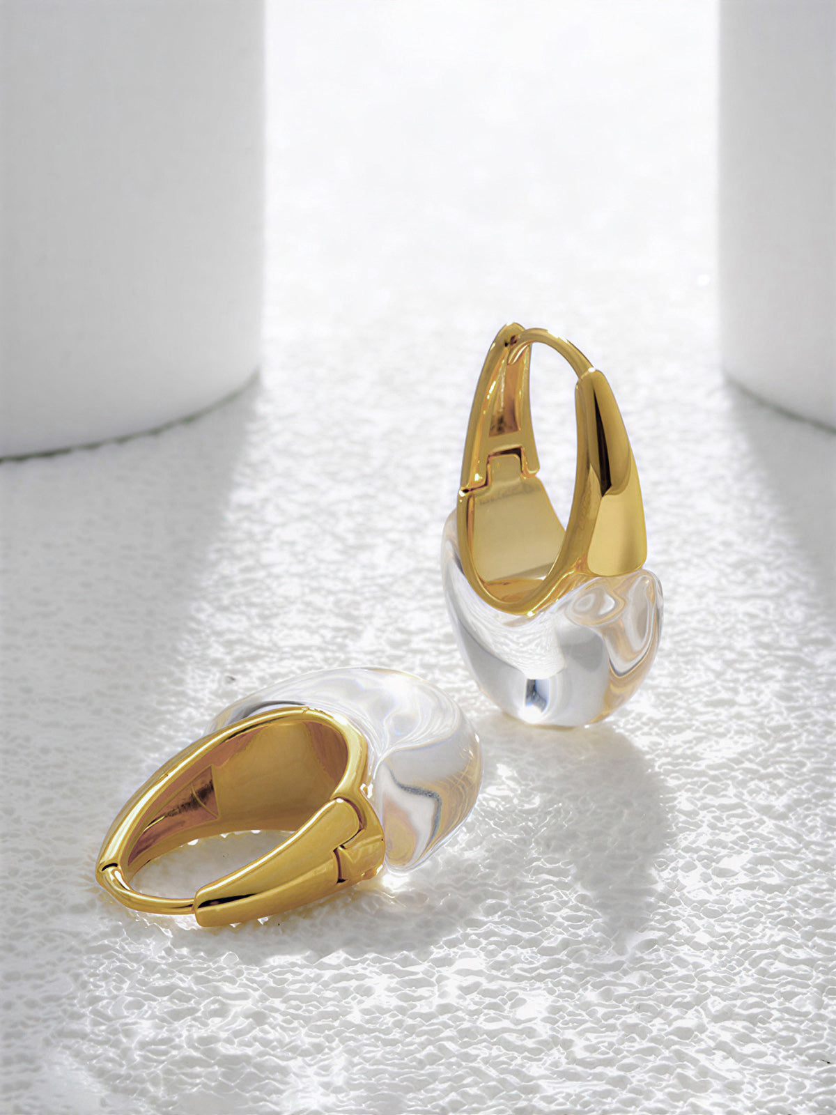 Chunky Transparent Hoop Earrings