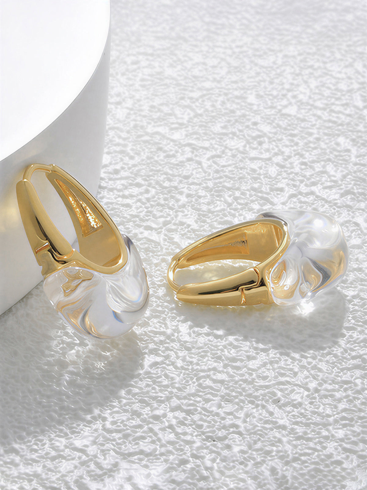 Chunky Transparent Hoop Earrings