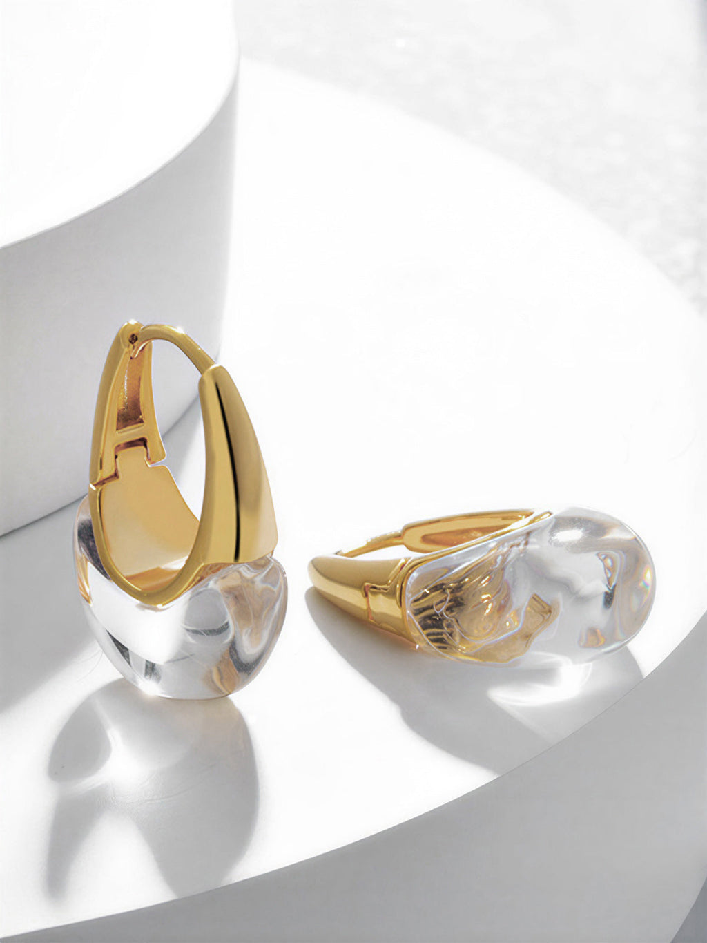 Chunky Transparent Hoop Earrings