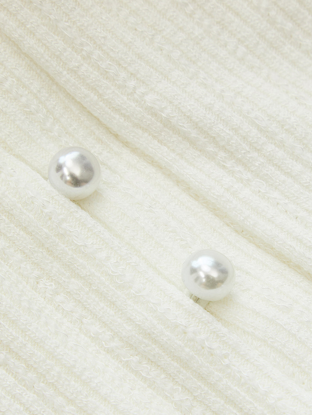 Half Placket Pearl Button Ribbed Crop Top