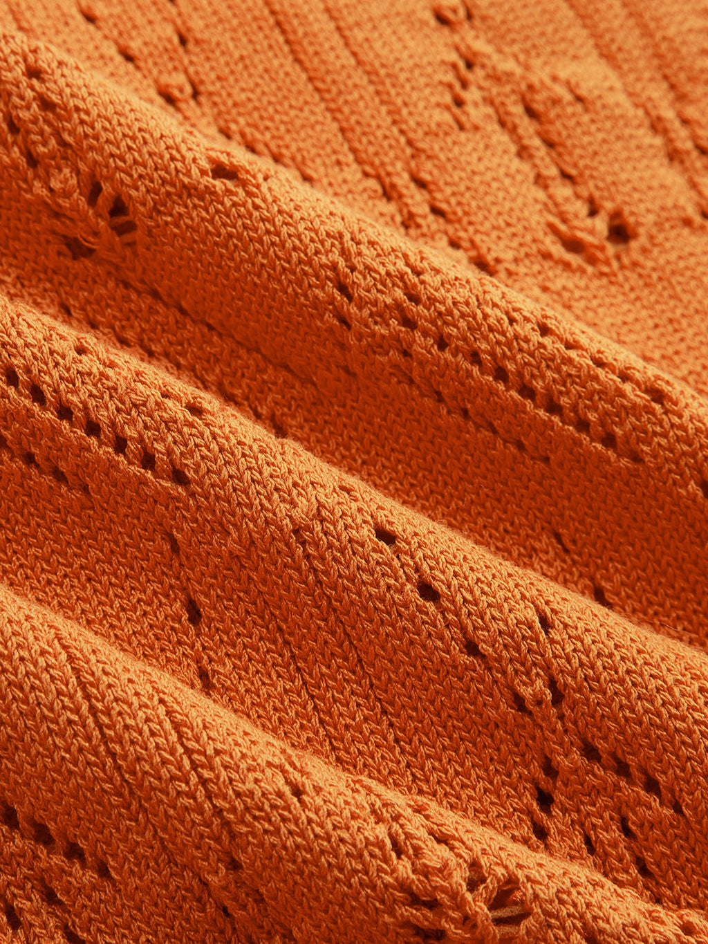 Hollow Knit Fitted Waist Vest