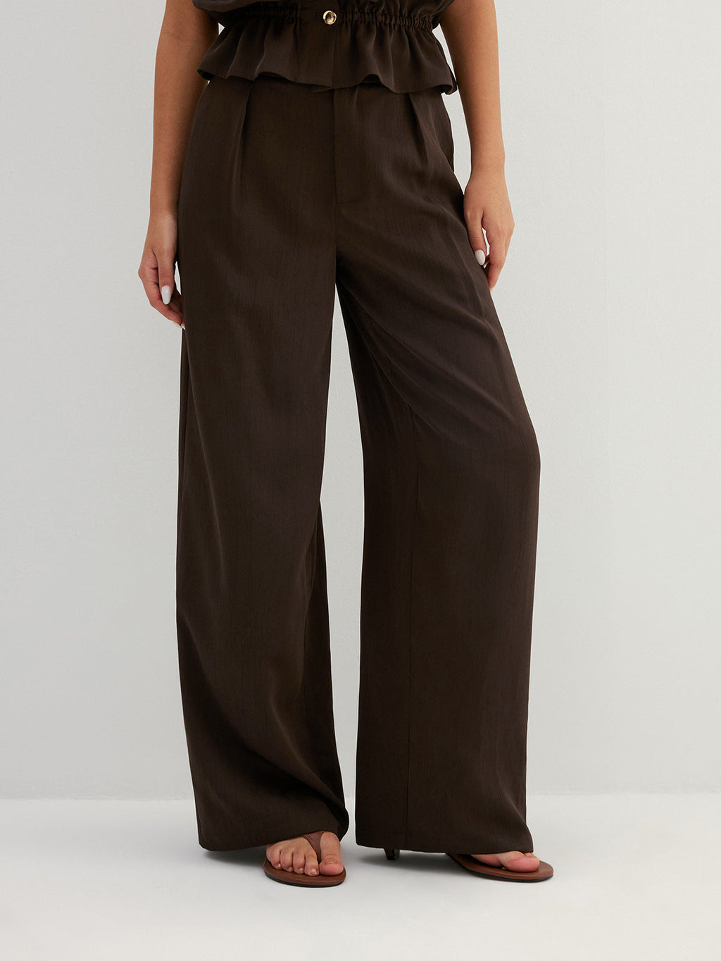 Cargo Sleeveless Shirt & Wide Leg Pant Set