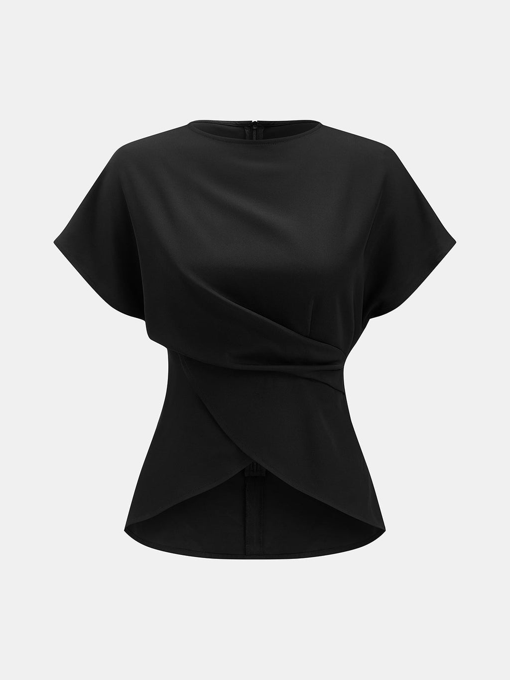 Tie-Back Satin Top & Pleated Pants Set