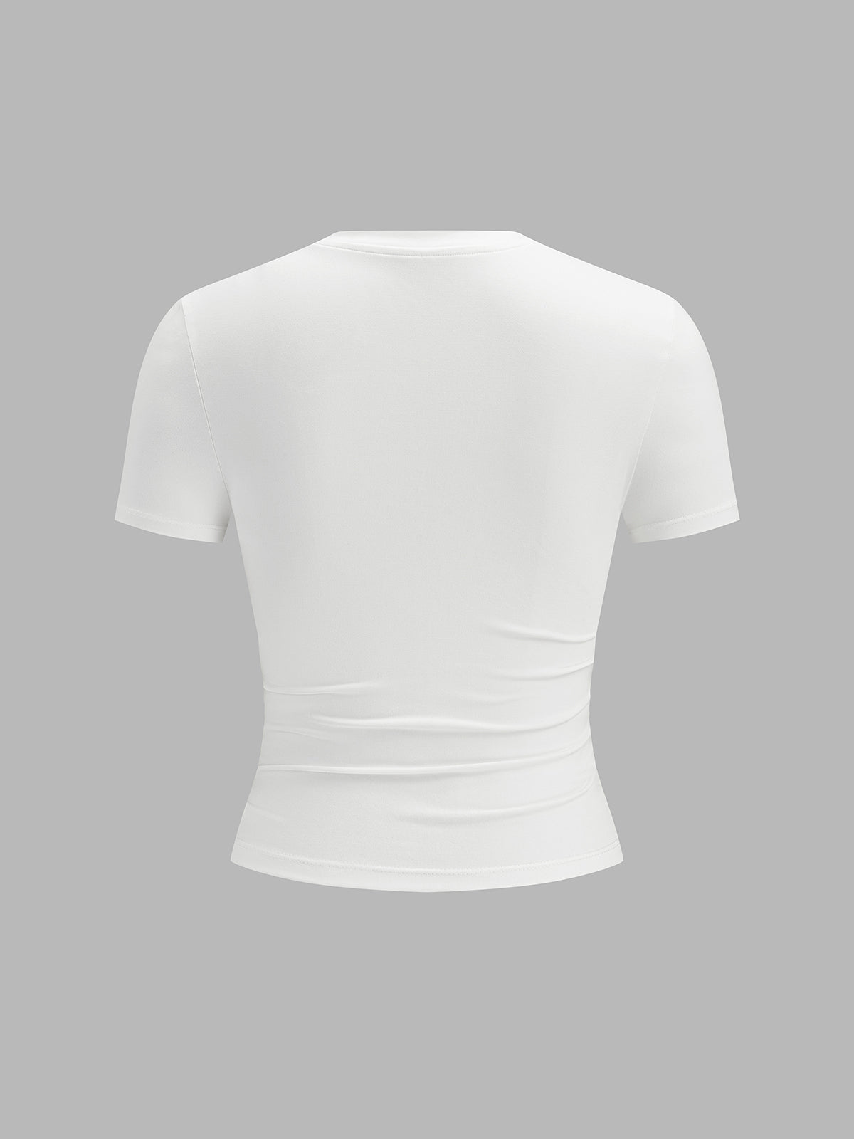 Knotted Hem Casual Fitted Top