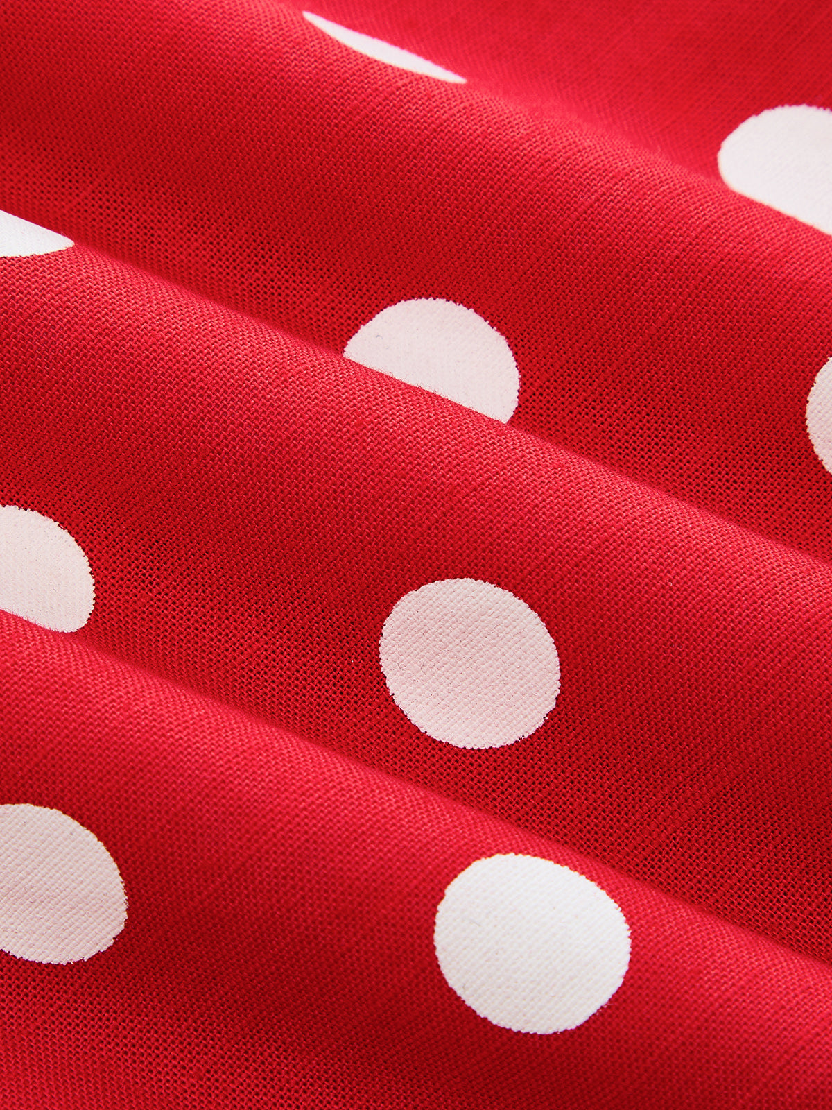 Polka Dot Cotton Linen Two Piece Shorts Set