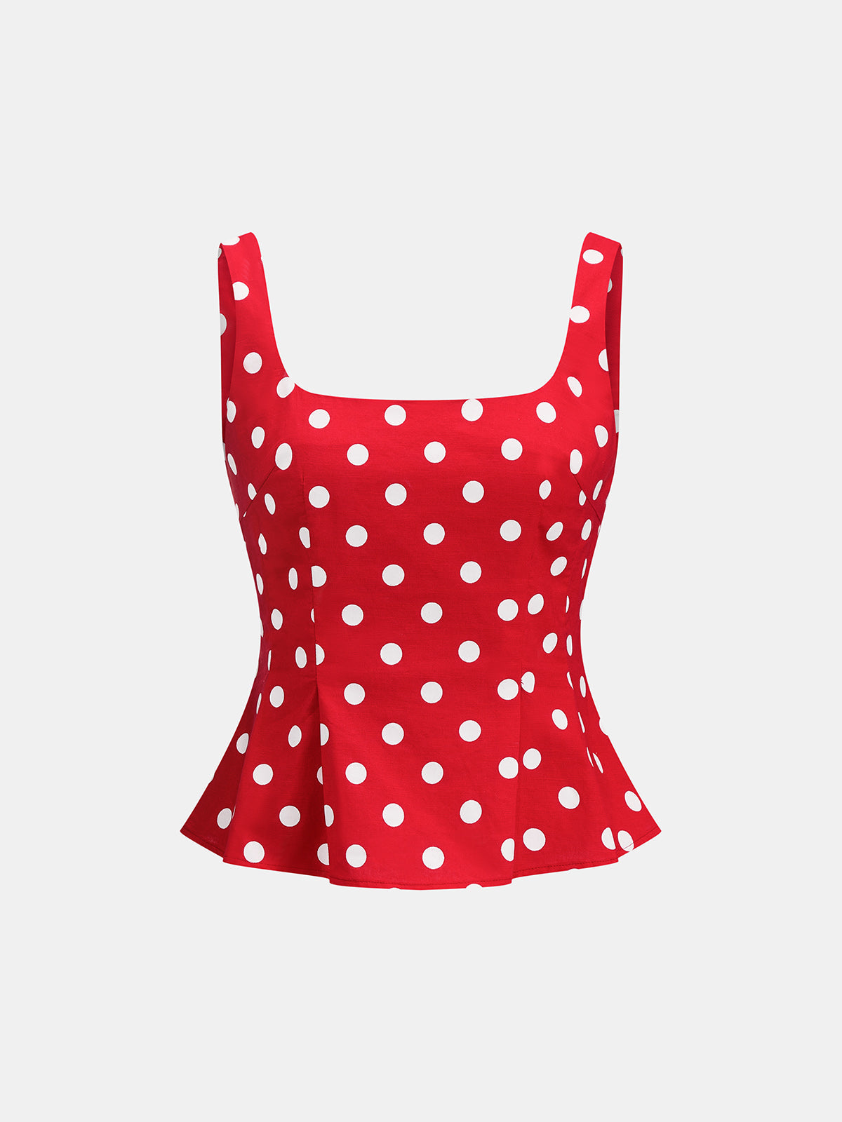 Polka Dot Cotton Linen Two Piece Shorts Set