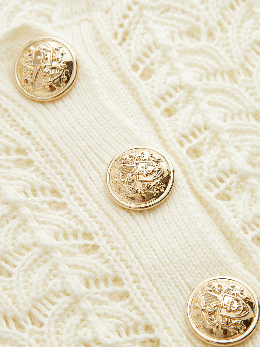 Openwork Short Sleeve Collared Knitted Top
