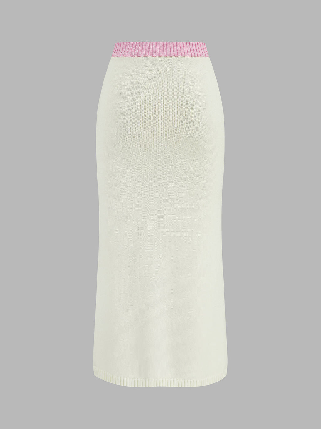 Contrast Trim Knit Two Piece Skirt Set