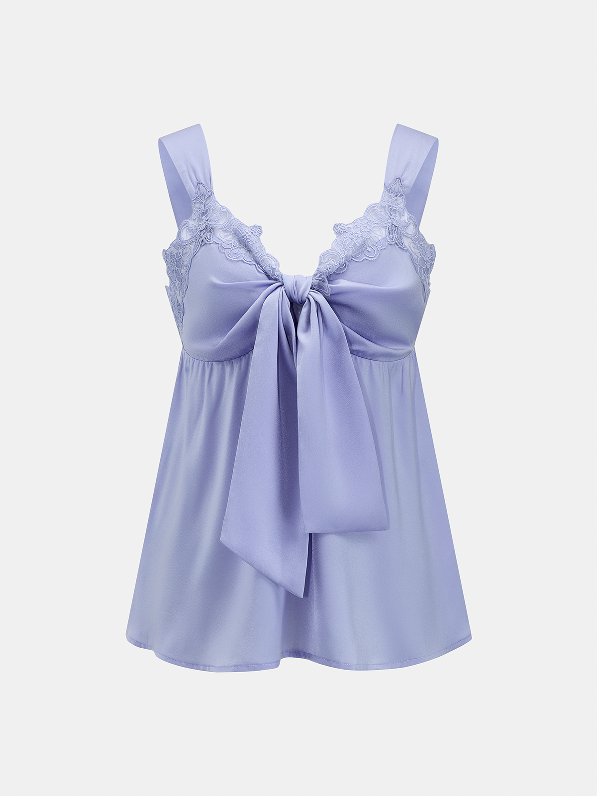 Lace Trim Tie-Front Balloon Leg Set