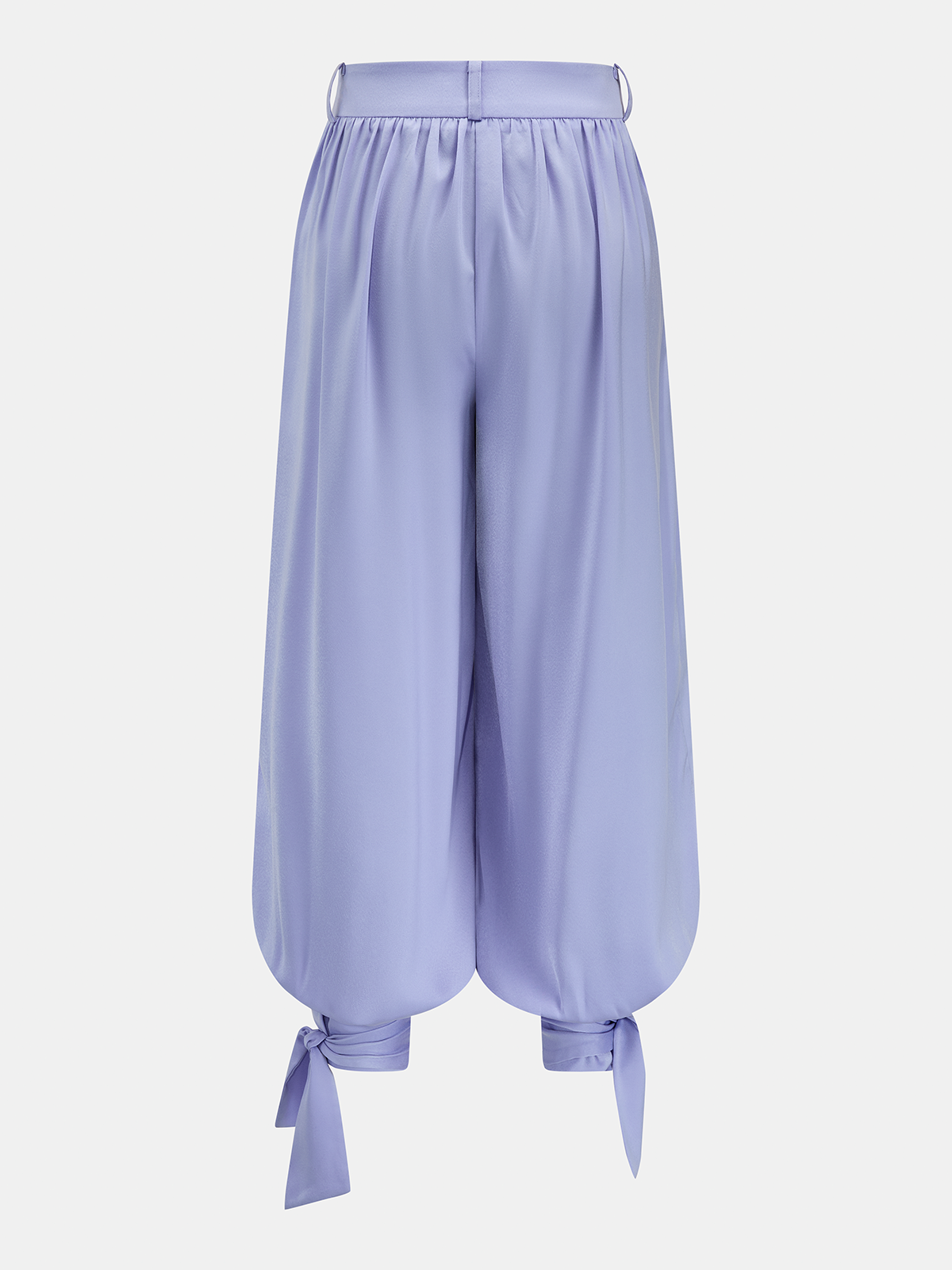 Lace Trim Tie-Front Balloon Leg Set
