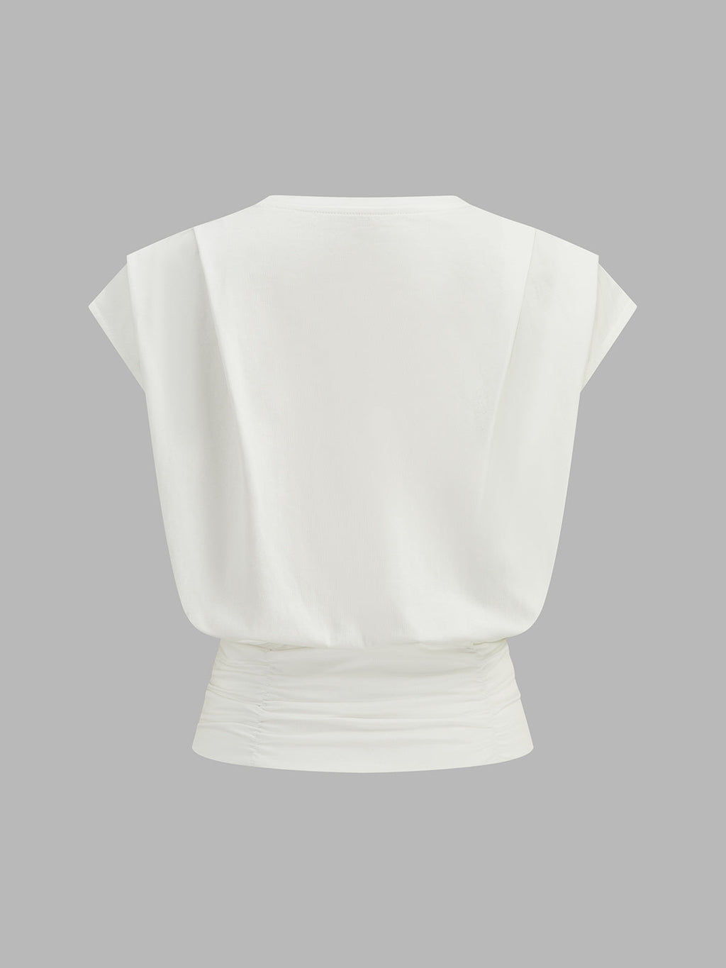 Cap Sleeve Ruched Waist Top