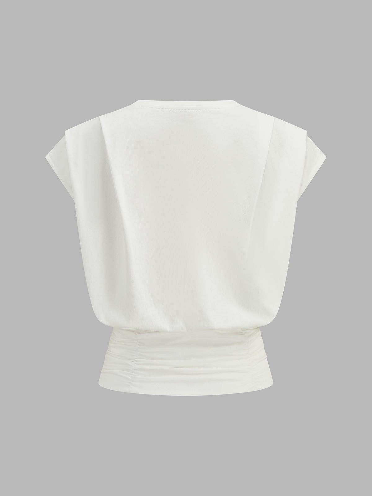 Cap Sleeve Ruched Waist Top