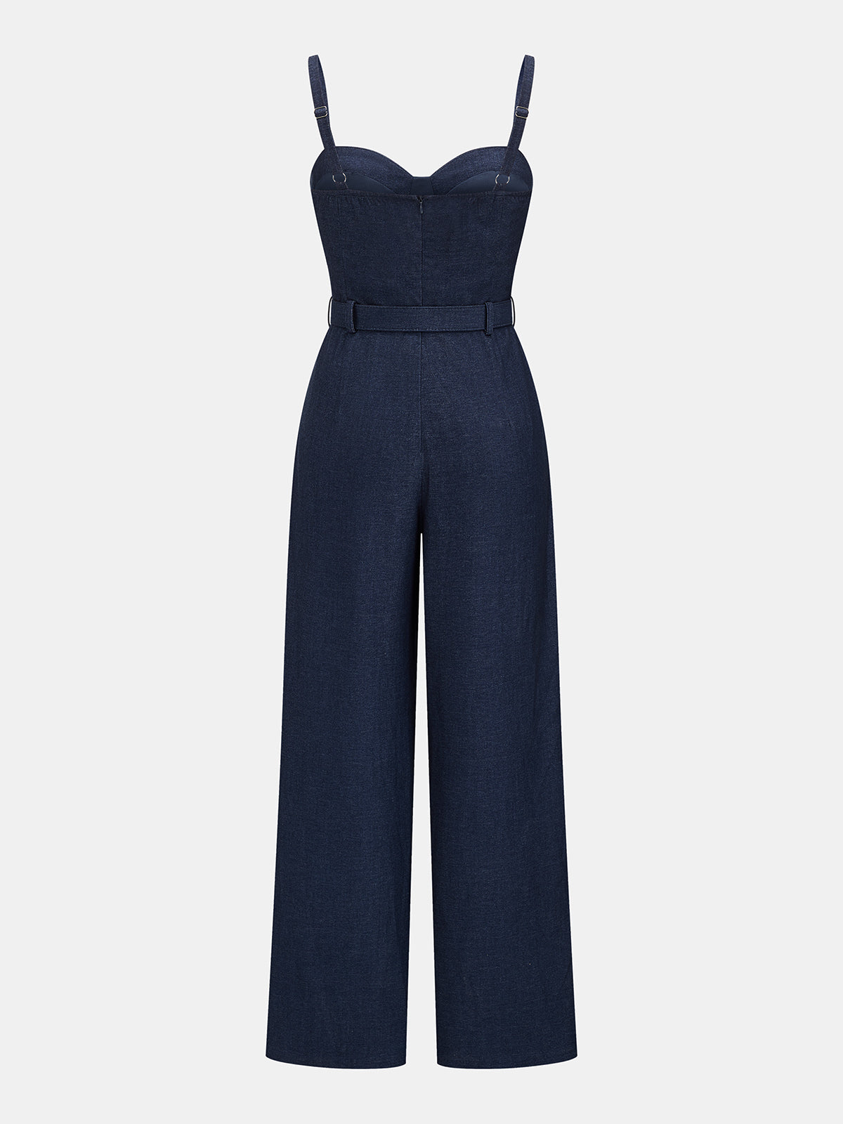 Sweetheart Belted Wide Leg Jumpsuit