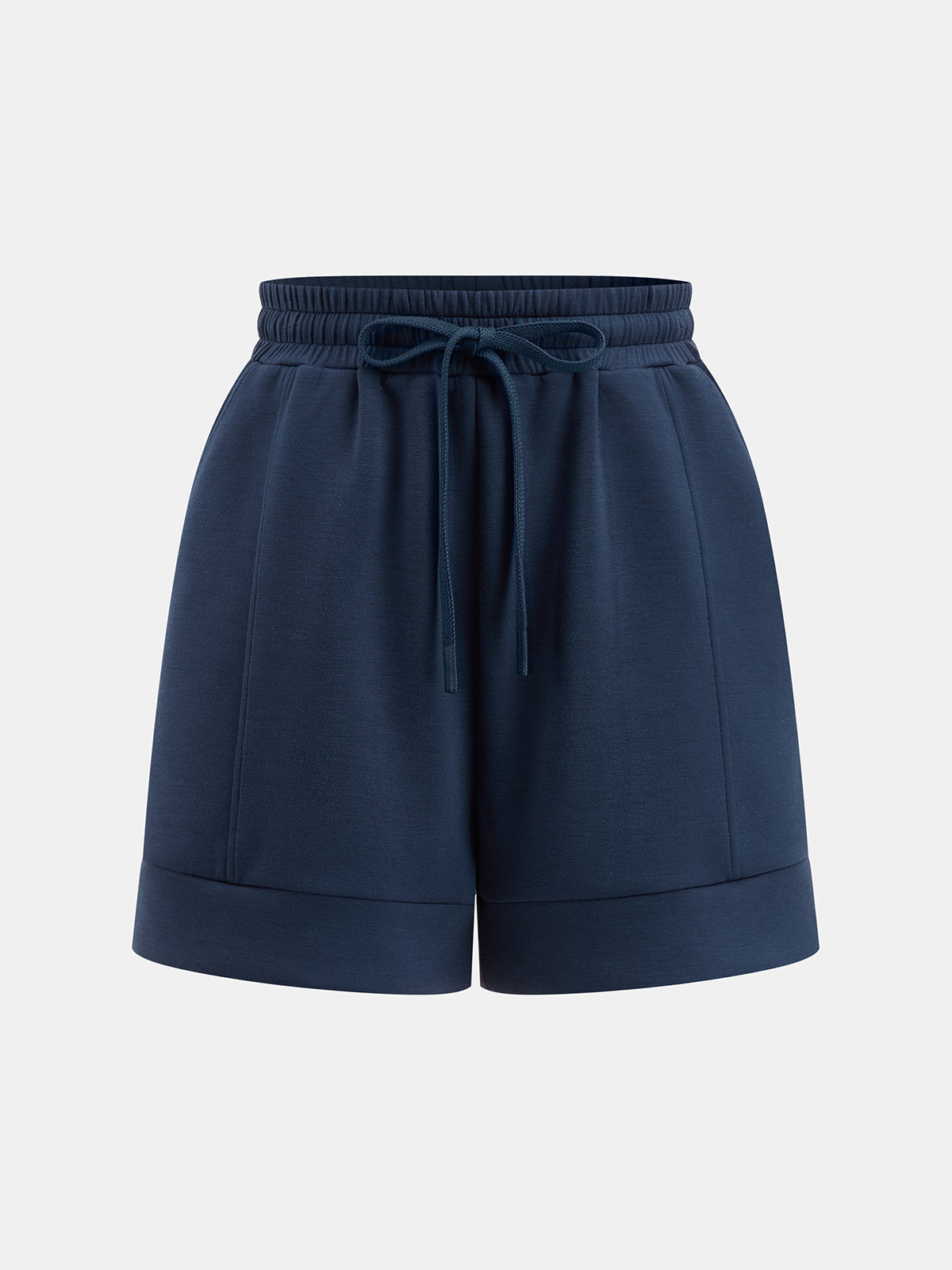 Drawstring Elastic Waist Casual Shorts